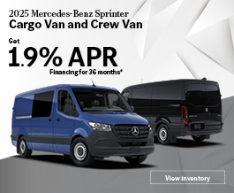Special offer on    2025 Mercedes-Benz Sprinter Cargo Van and Crew Van